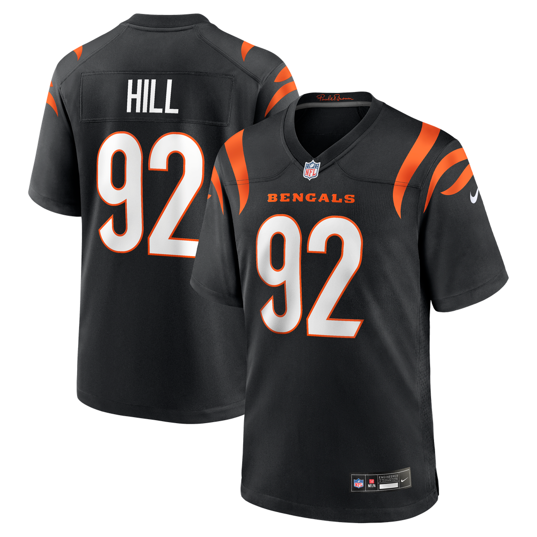 B.J. Hill Cincinnati Bengals Game Jersey - Black