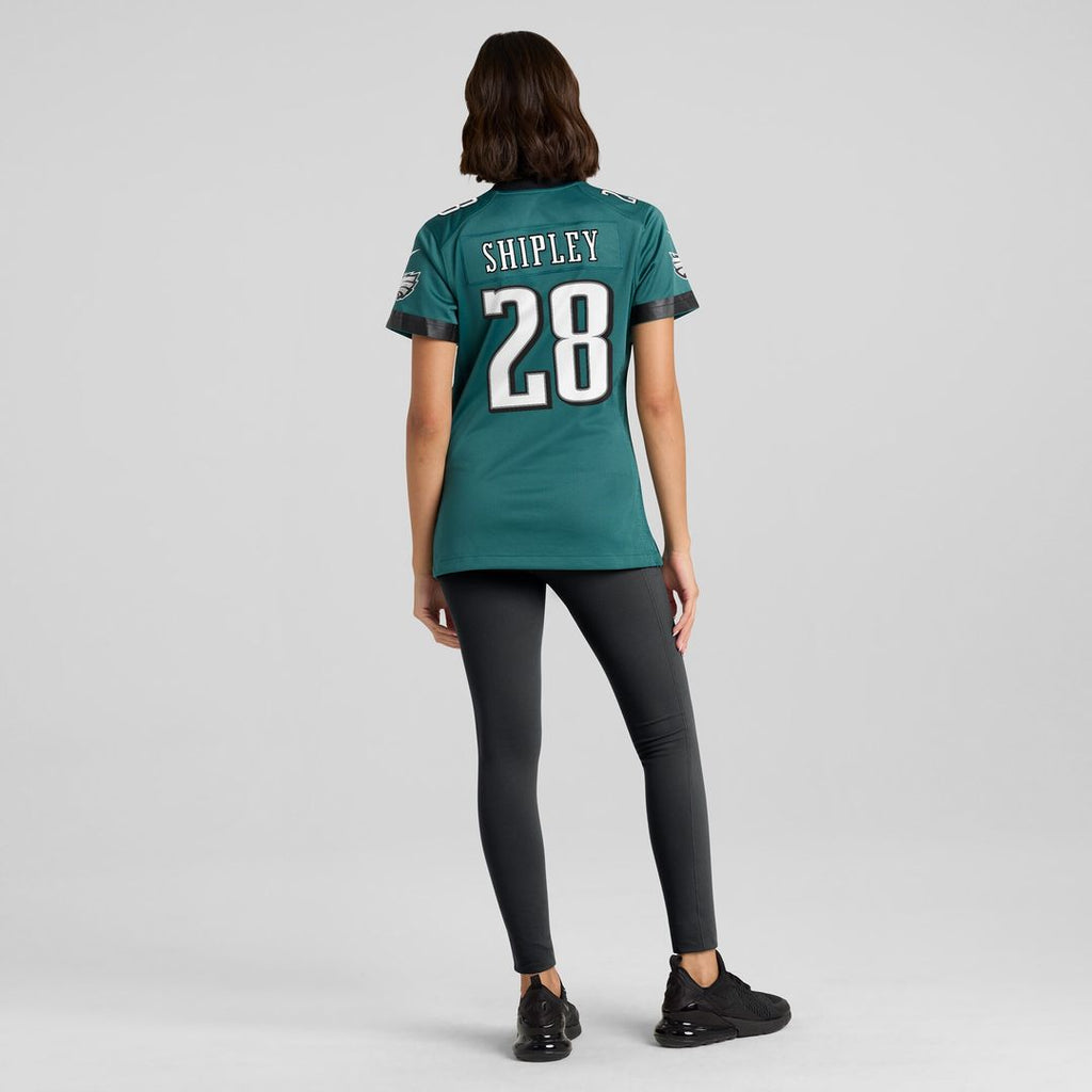 Will Shipley Philadelphia Eagles Women's Team Game Jersey - Midnight Green