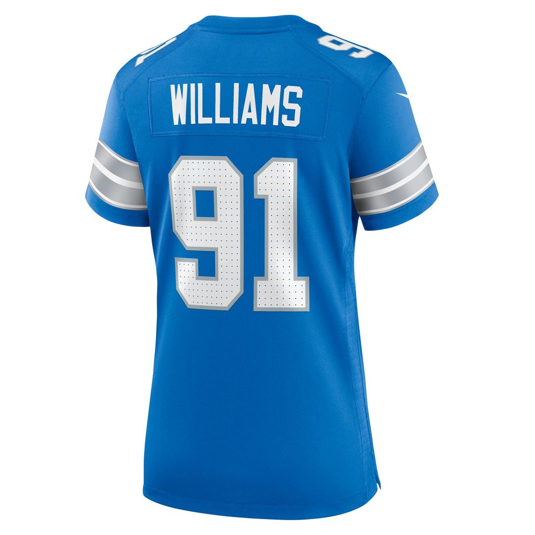 Tyleik Williams Detroit Lions Women's Team Game Jersey - Blue
