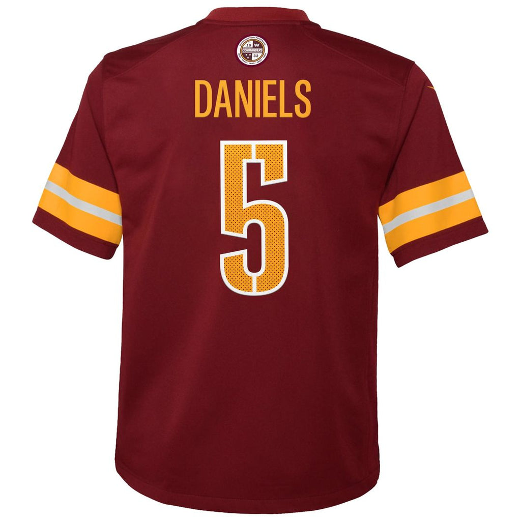 Jayden Daniels Washington Commanders Youth Game Jersey - Burgundy