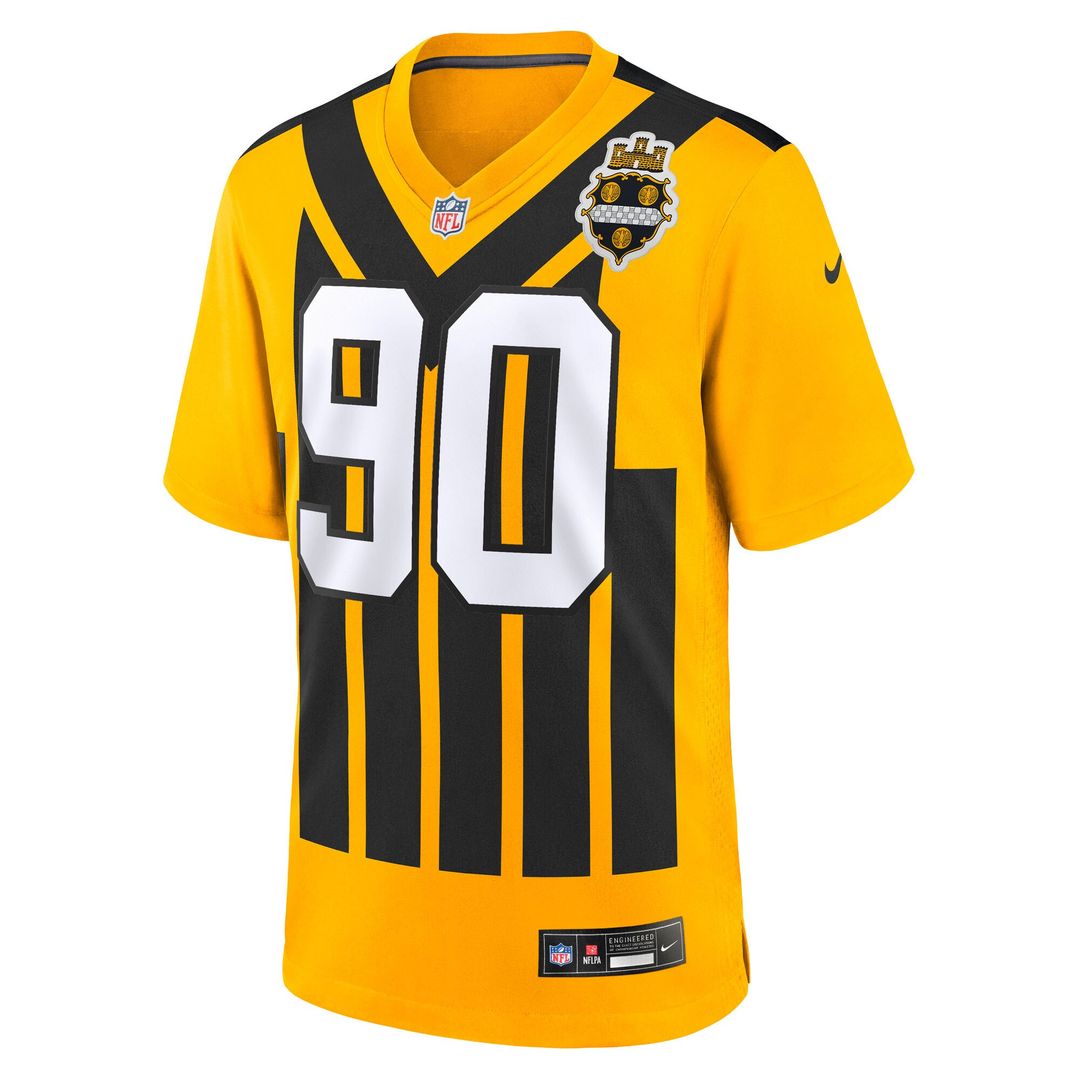 T.J. Watt Pittsburgh Steelers Youth Alternate 1933 Throwback Game Jersey - Gold