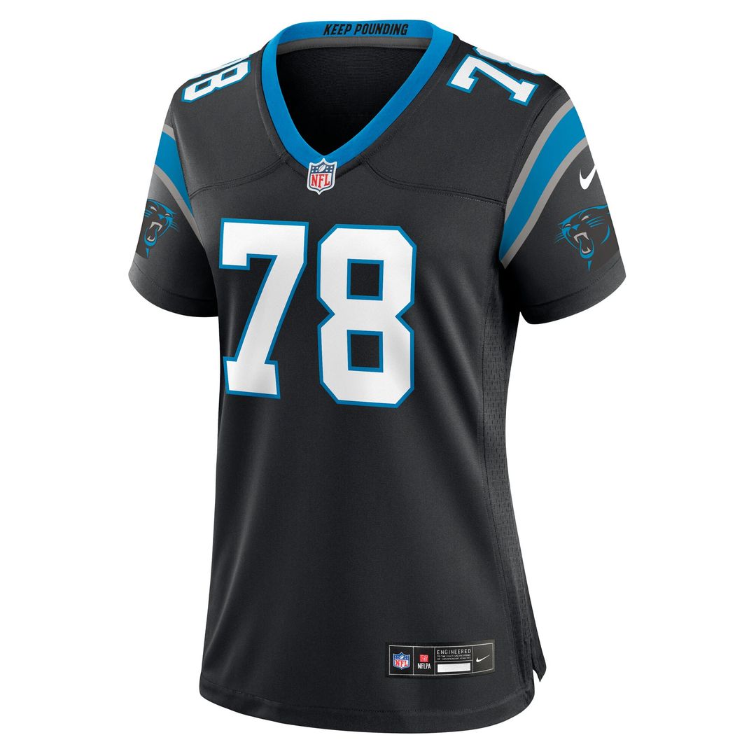 Popo Aumavae Carolina Panthers Women's Team Game Jersey - Black
