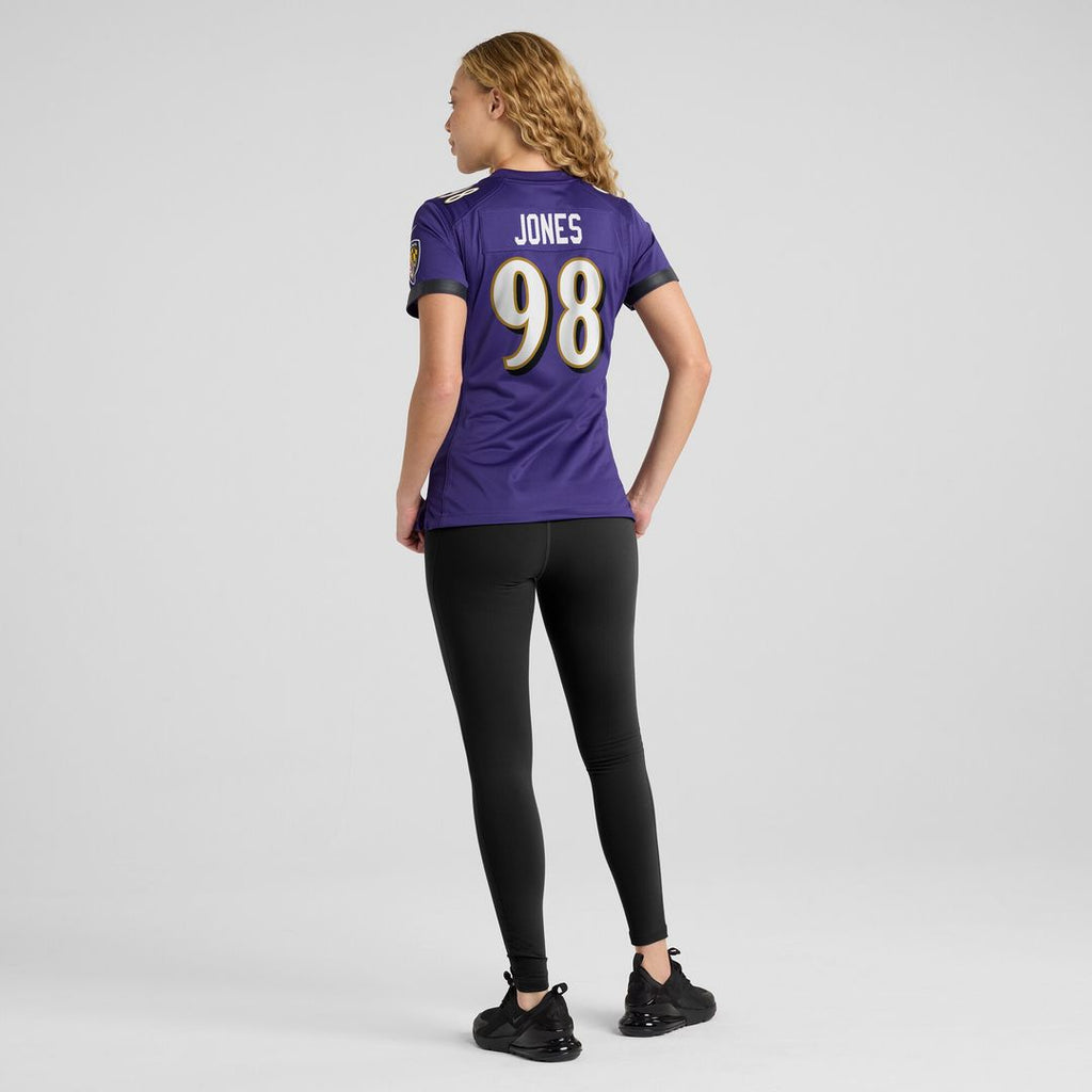 Travis Jones Baltimore Ravens Women's Player Game Jersey - Purple