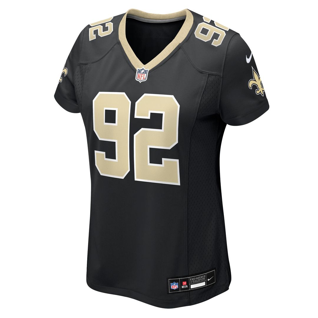 Davon Godchaux New Orleans Saints Women's Team Game Jersey - Black
