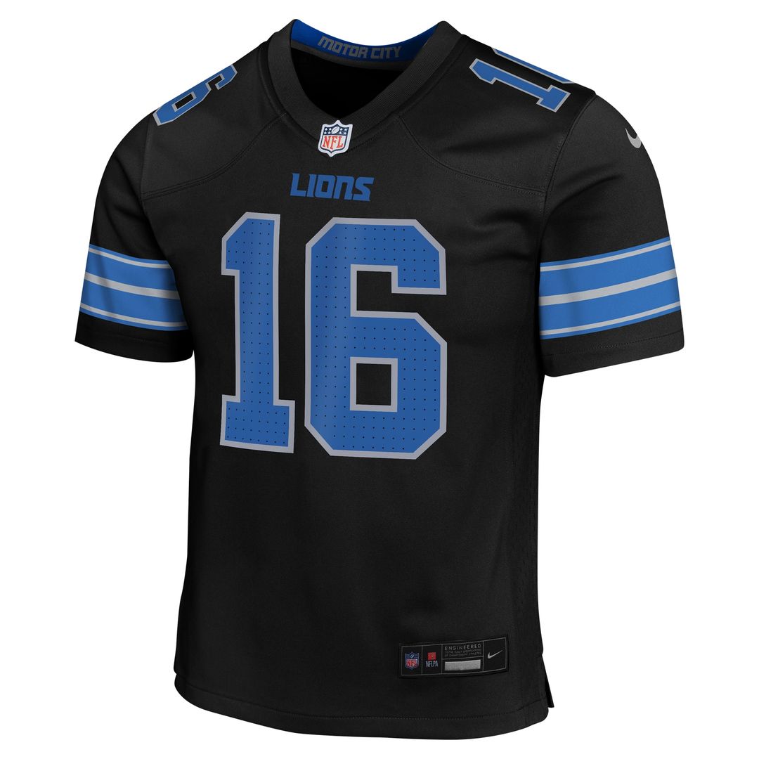 Jared Goff Detroit Lions Youth Game Jersey - Black
