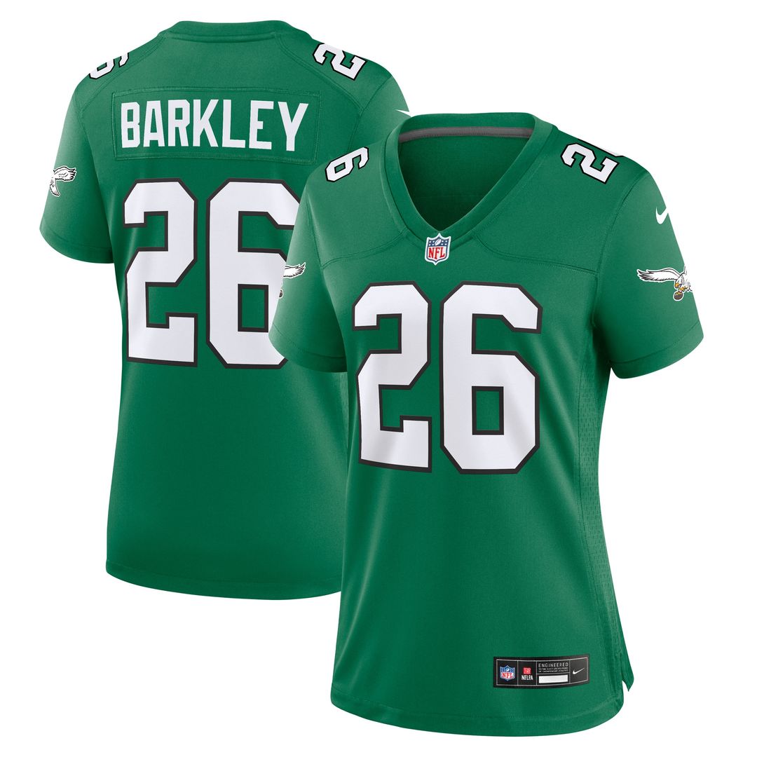 Saquon Barkley Philadelphia Eagles Women's Alternate Game Jersey - Kelly Green