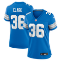 Chuck Clark Detroit Lions Women's Team Game Jersey - Blue