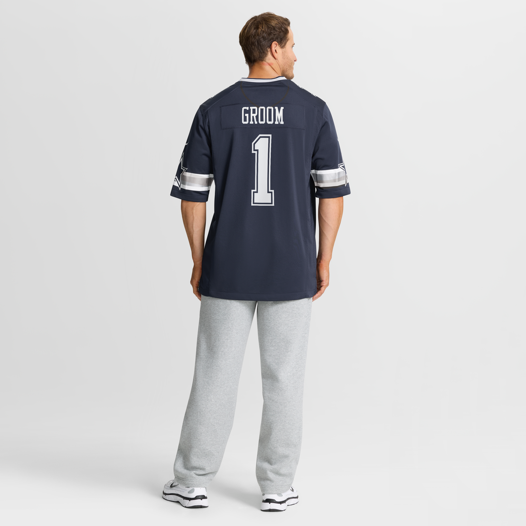Number 1 Groom Dallas Cowboys Game Jersey - Navy