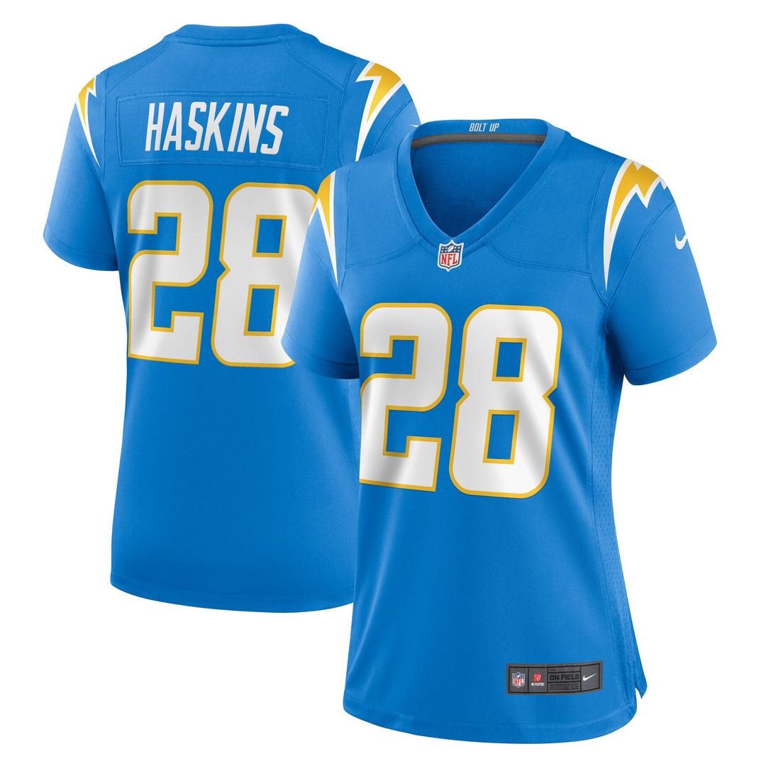 Hassan Haskins Los Angeles Chargers Women's Game Jersey - Powder Blue