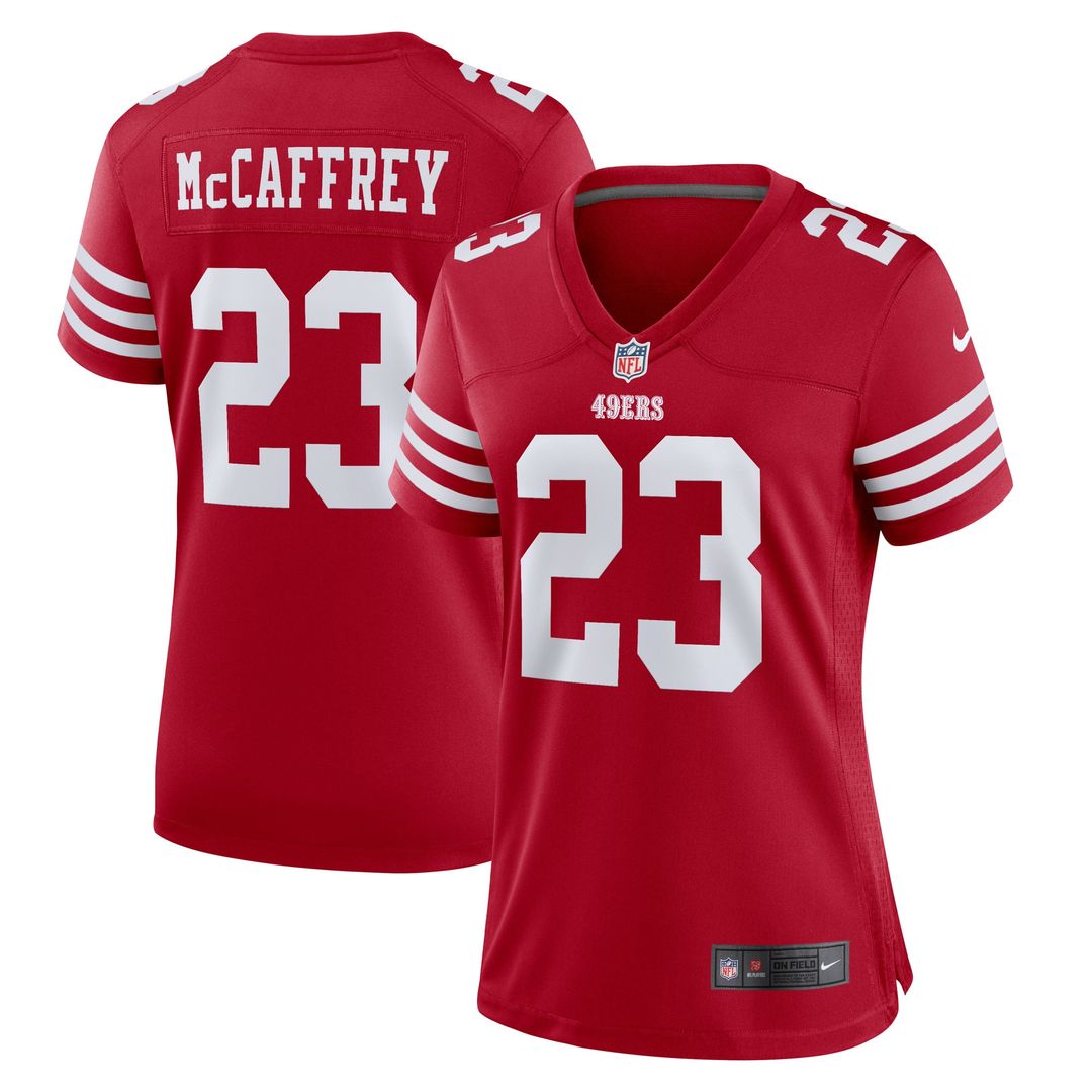 Christian McCaffrey San Francisco 49ers Women's Player Jersey - Scarlet