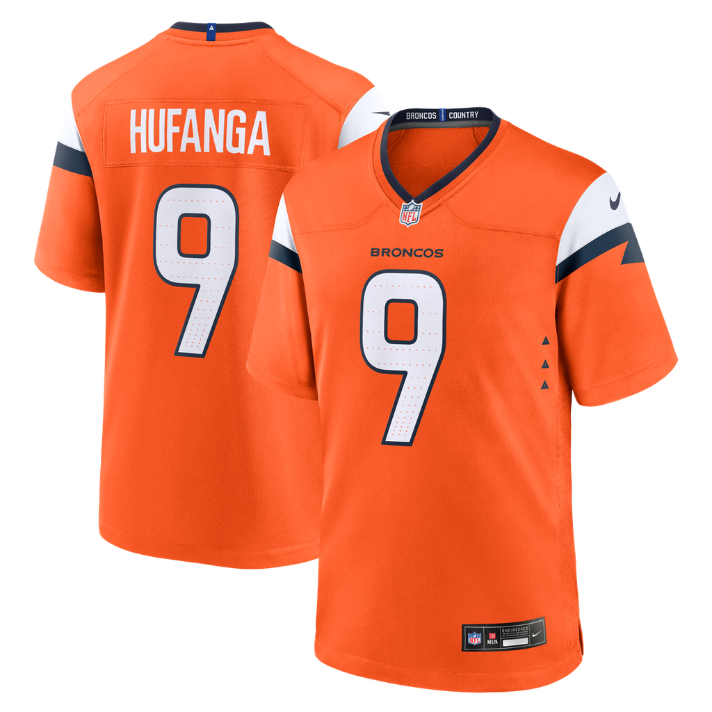 Talanoa Hufanga Denver Broncos Team Game Jersey - Orange