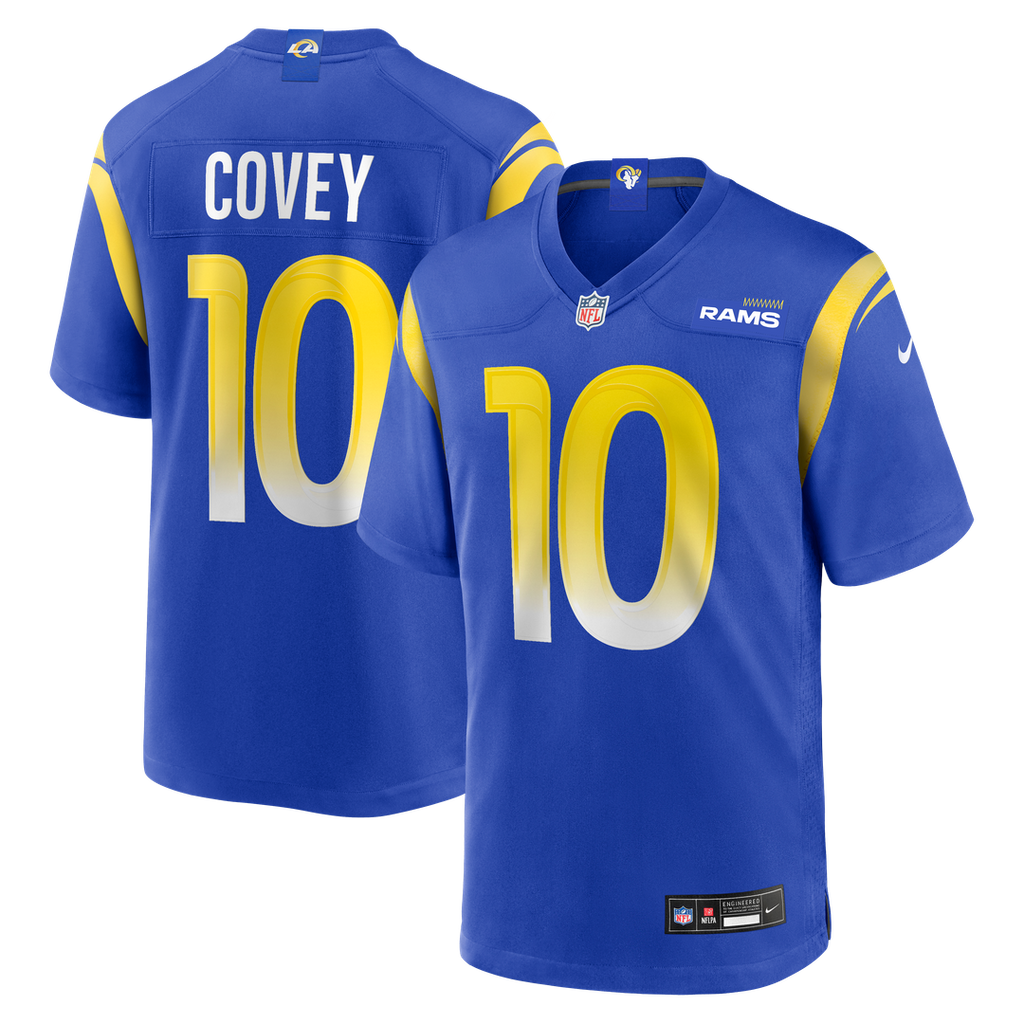Britain Covey Los Angeles Rams Team Game Jersey - Royal