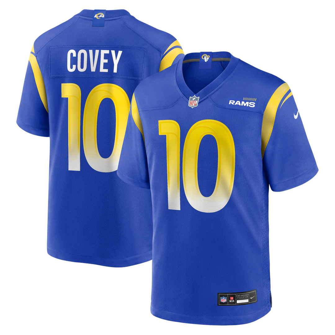 Britain Covey Los Angeles Rams Team Game Jersey - Royal