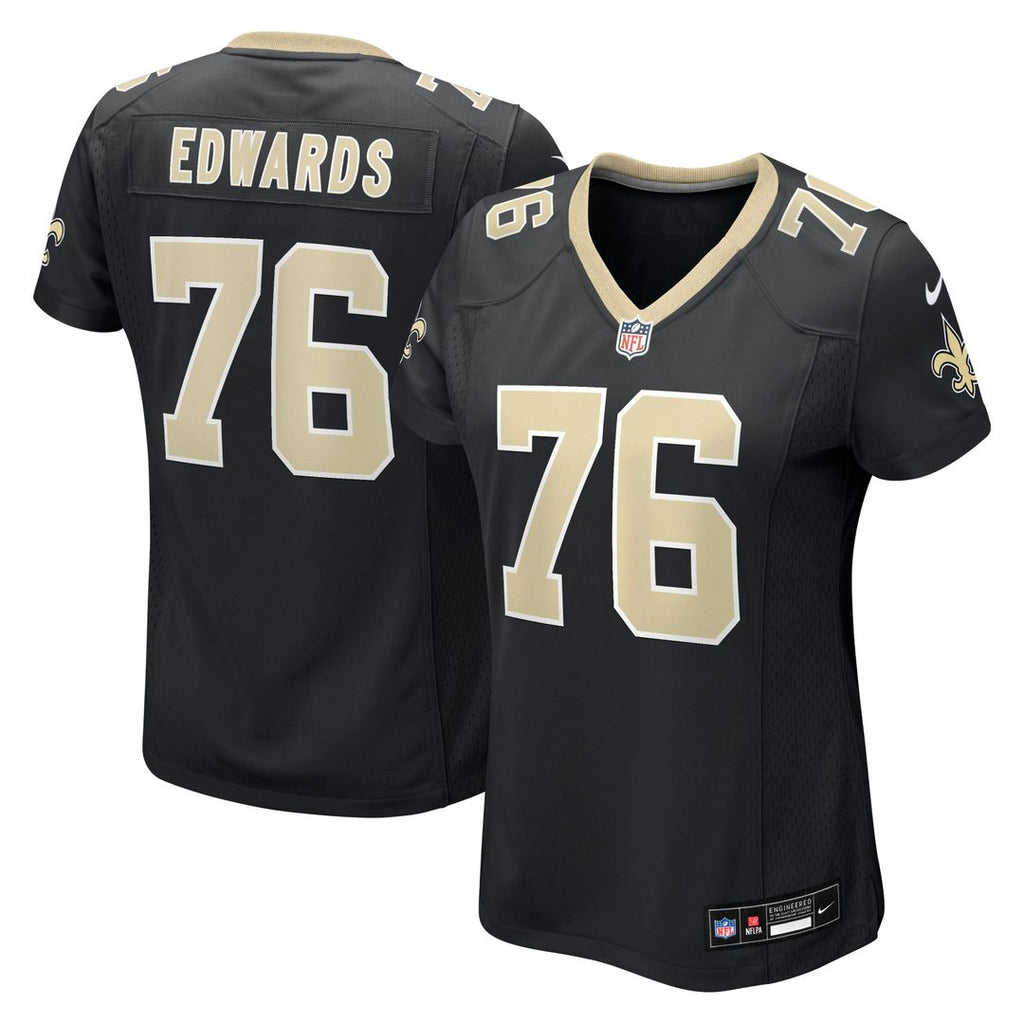 David Edwards New Orleans Saints Women's Team Game Jersey - Black