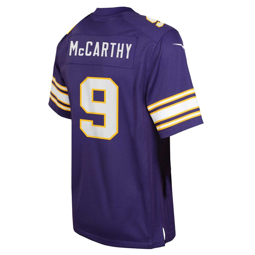 J.J. McCarthy Minnesota Vikings Youth Game Jersey - Purple