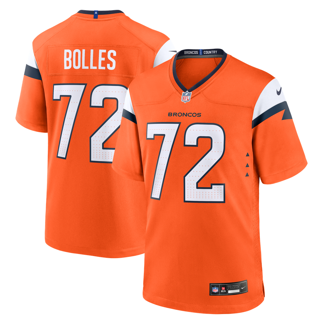 Garett Bolles Denver Broncos Team Game Jersey - Orange