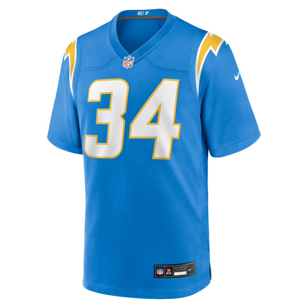 Keaton Mitchell Los Angeles Chargers Team Game Jersey - Powder Blue