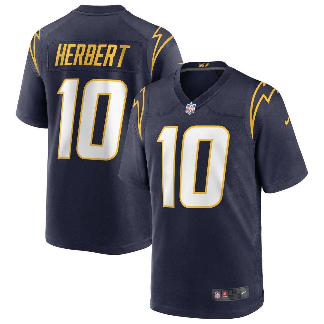 Justin Herbert Los Angeles Chargers Alternate Game Jersey - Navy