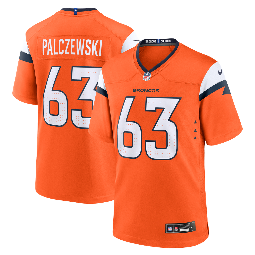 Alex Palczewski Denver Broncos Team Game Jersey - Orange