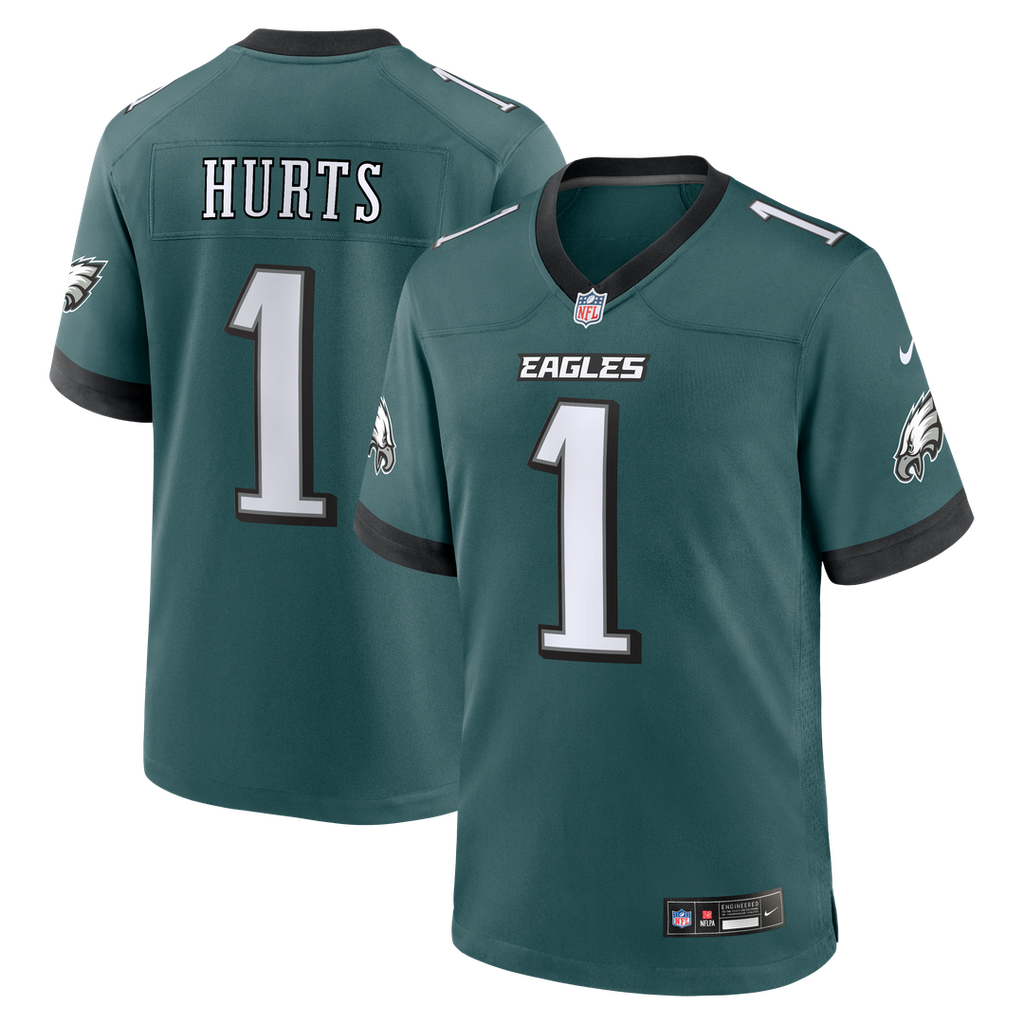 Jalen Hurts Philadelphia Eagles Team Game Jersey - Midnight Green