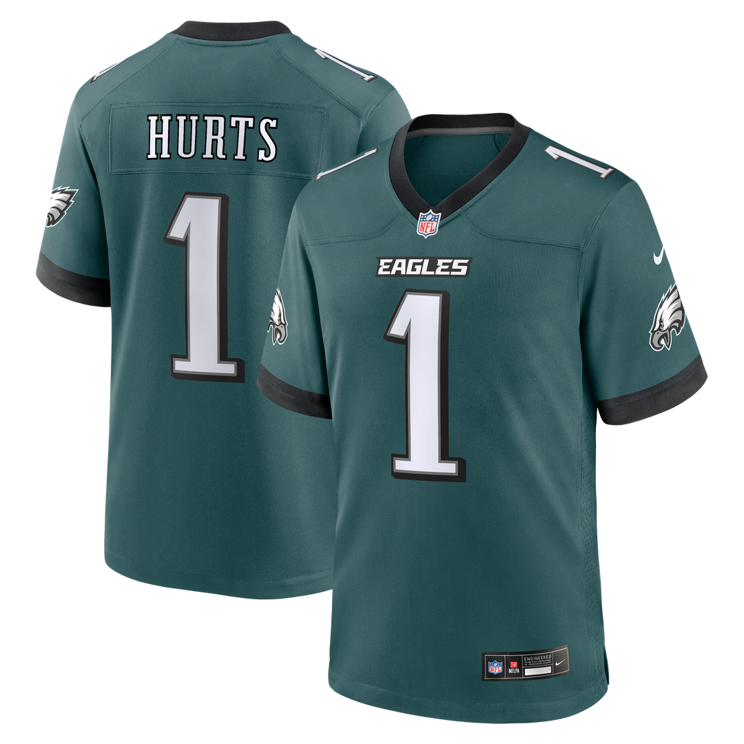 Jalen Hurts Philadelphia Eagles Team Game Jersey - Midnight Green