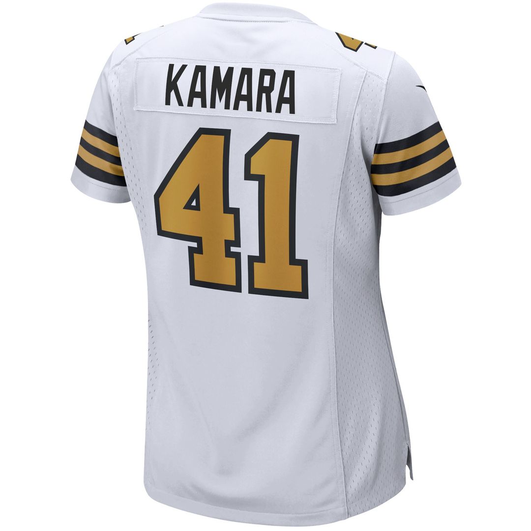 Alvin Kamara New Orleans Saints Women's Alternate Game Player Jersey - White
