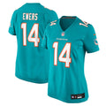 Quinn Ewers Miami Dolphins Women's Team Game Jersey - Aqua