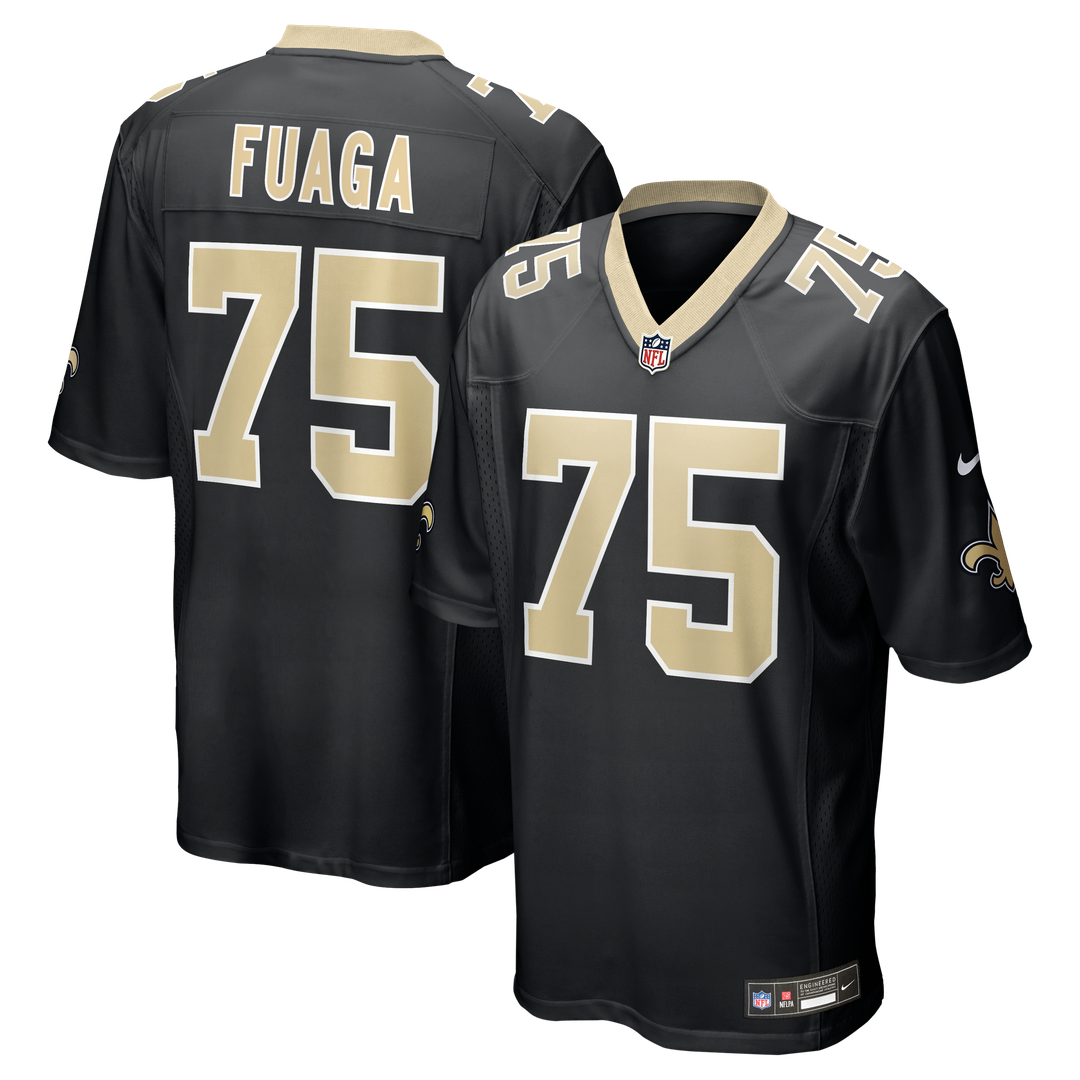 Taliese Fuaga New Orleans Saints Player Game Jersey - Black