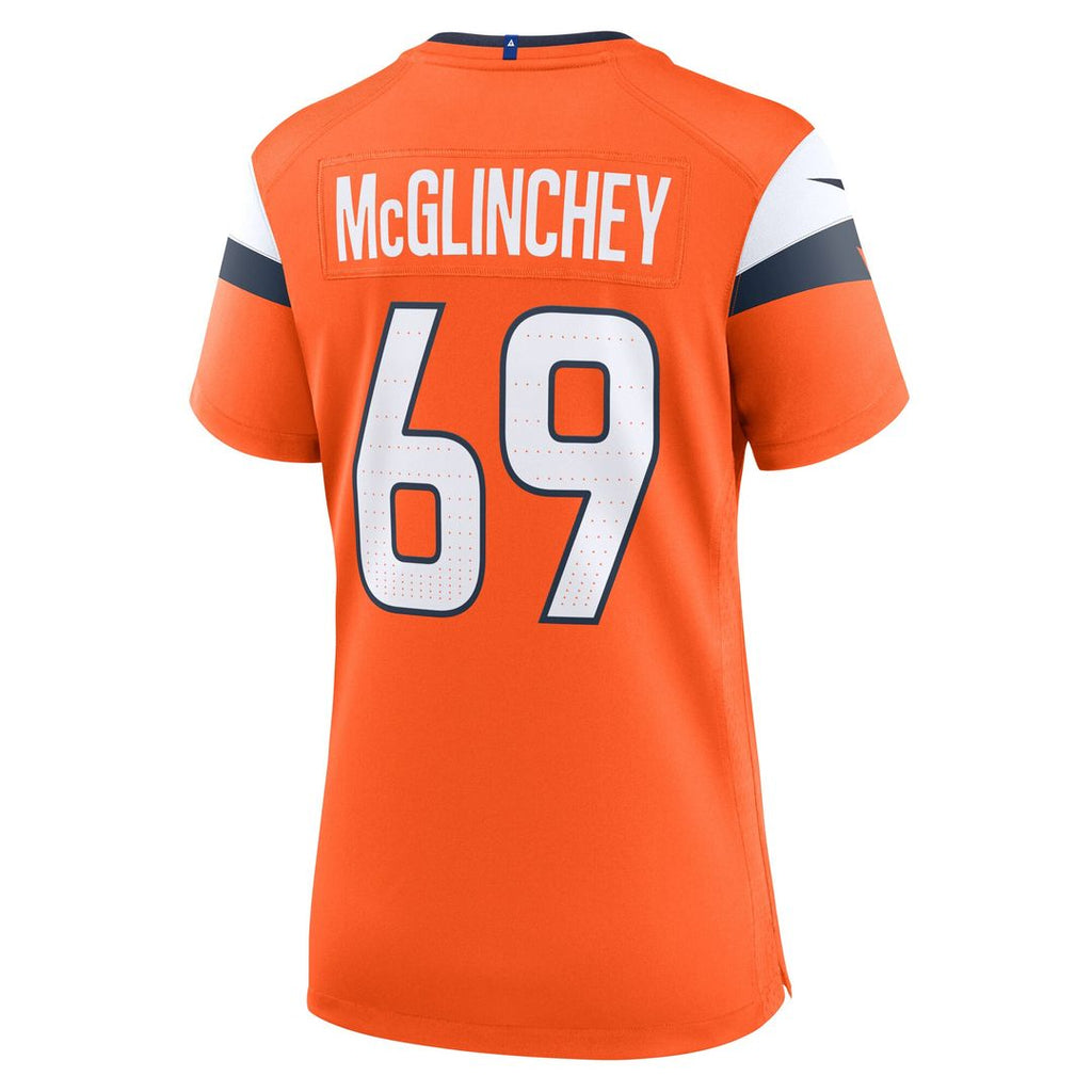 Mike McGlinchey Denver Broncos Women's Team Game Jersey - Orange