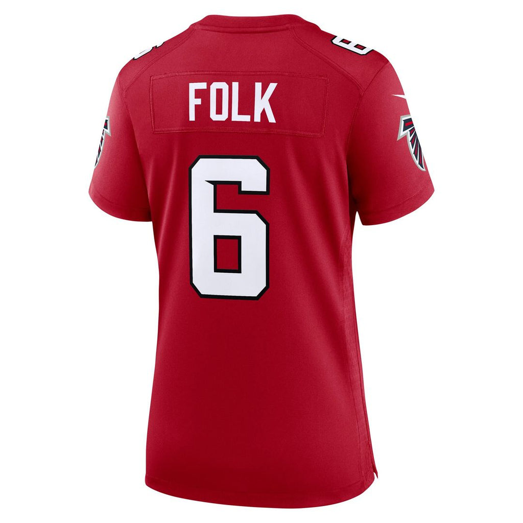 Nick Folk Atlanta Falcons Women's Team Game Jersey - Red