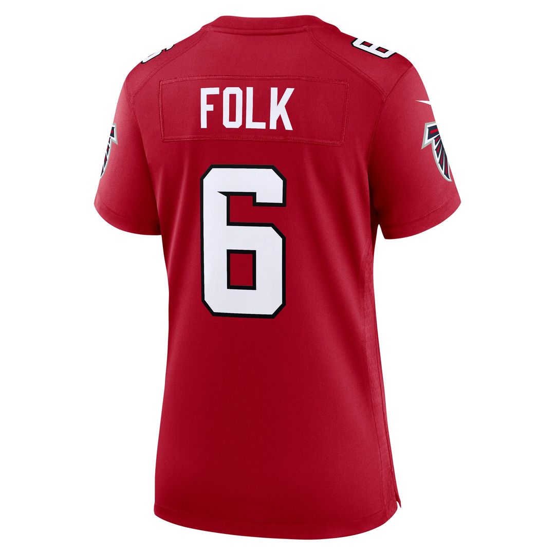 Nick Folk Atlanta Falcons Women's Team Game Jersey - Red