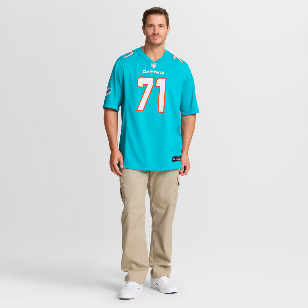 Kion Smith Miami Dolphins Game Jersey - Aqua