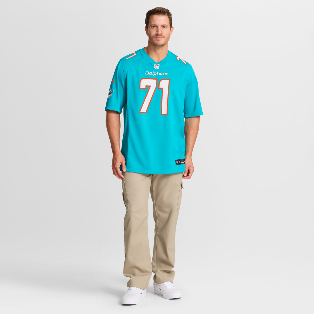 Kion Smith Miami Dolphins Game Jersey - Aqua