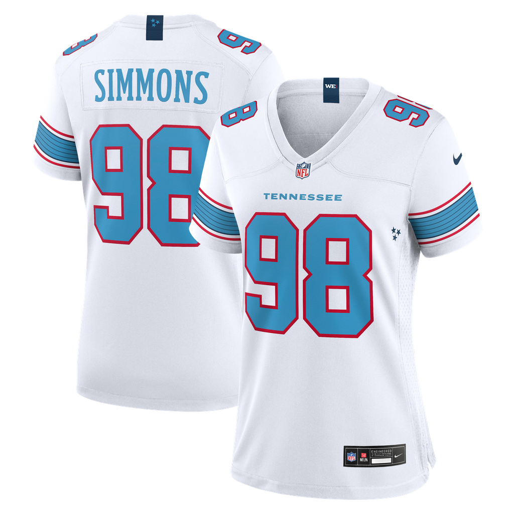 Jeffery Simmons Tennessee Titans Women's Game Jersey - White