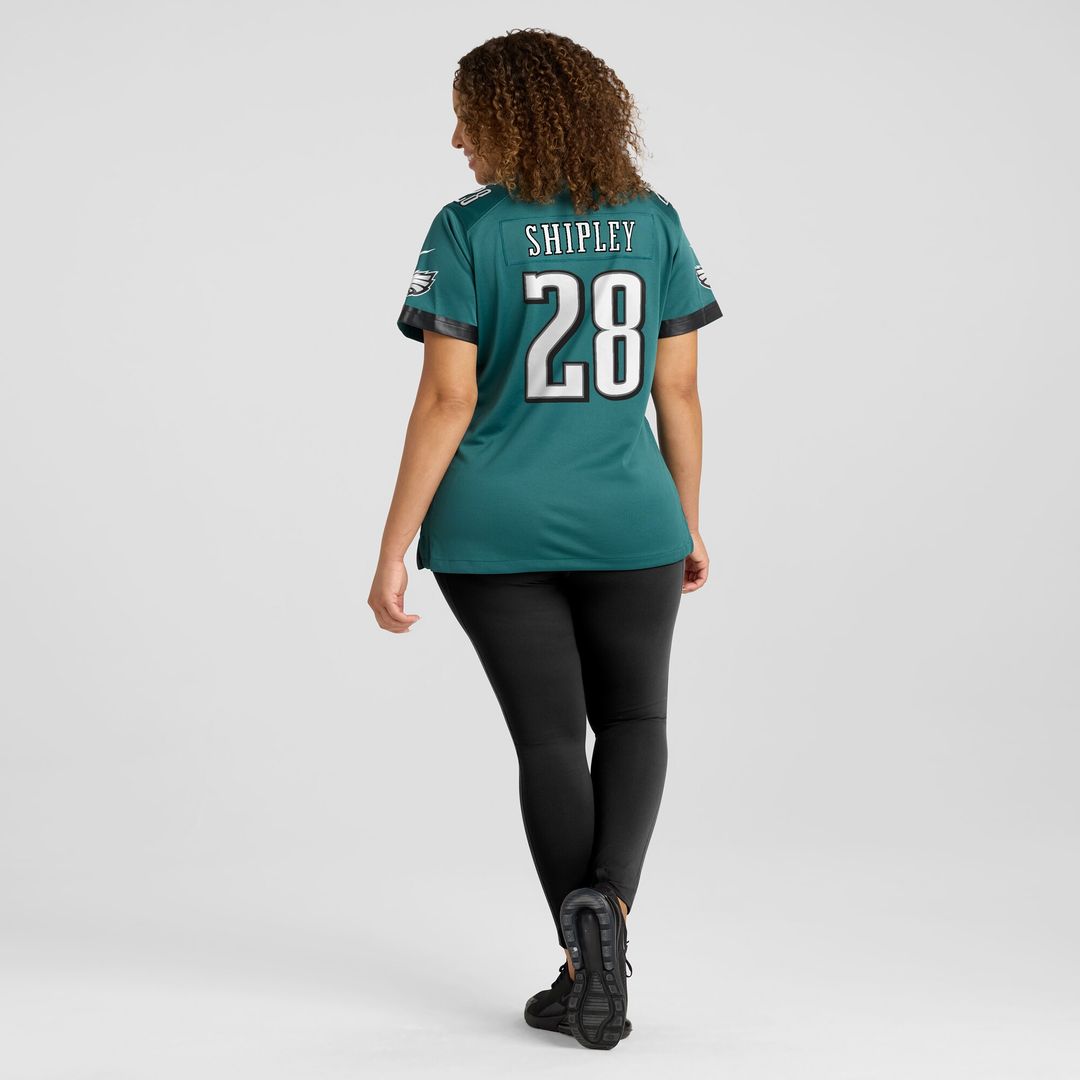 Will Shipley Philadelphia Eagles Women's Team Game Jersey - Midnight Green