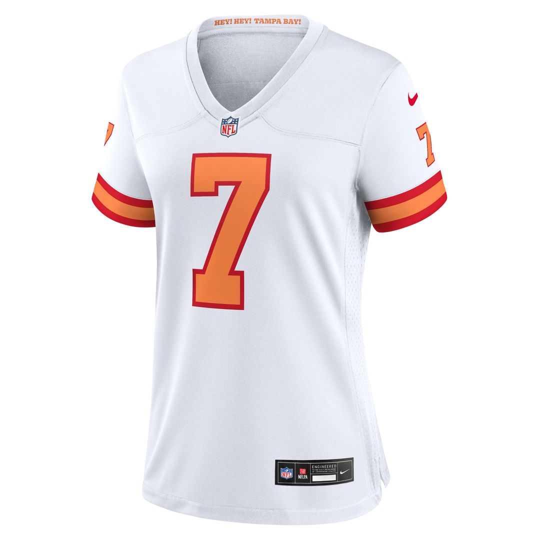 Bucky Irving '76 Tampa Bay Buccaneers Women's Game Jersey - White