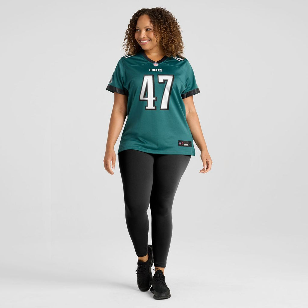 Charley Hughlett Philadelphia Eagles Women's Team Game Jersey - Midnight Green
