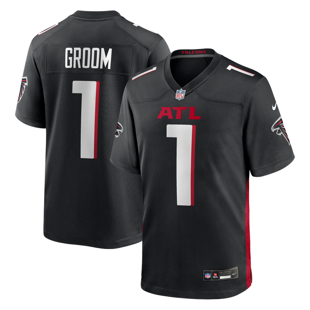 Number 1 Groom Atlanta Falcons Game Jersey - Black