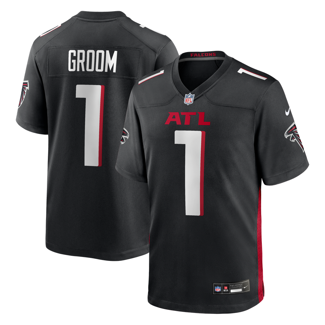 Number 1 Groom Atlanta Falcons Game Jersey - Black