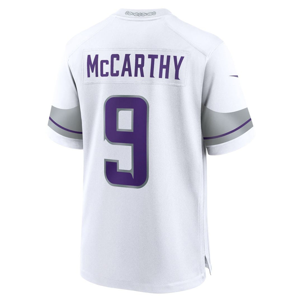 J.J. McCarthy Minnesota Vikings Youth Game Jersey - White