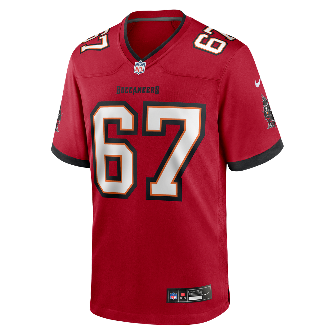 Luke Goedeke Tampa Bay Buccaneers Game Player Jersey - Red