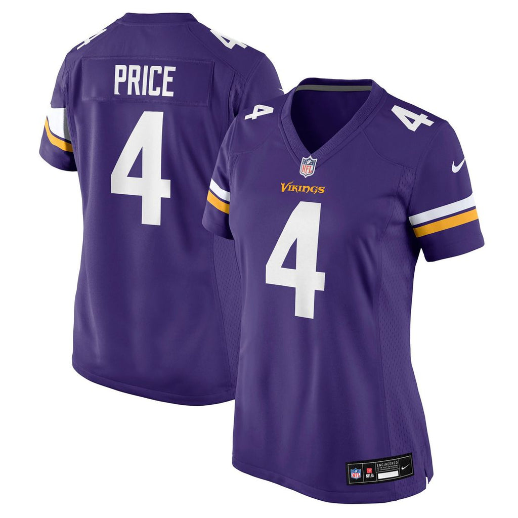 Myles Price Minnesota Vikings Women's Team Game Jersey - Purple