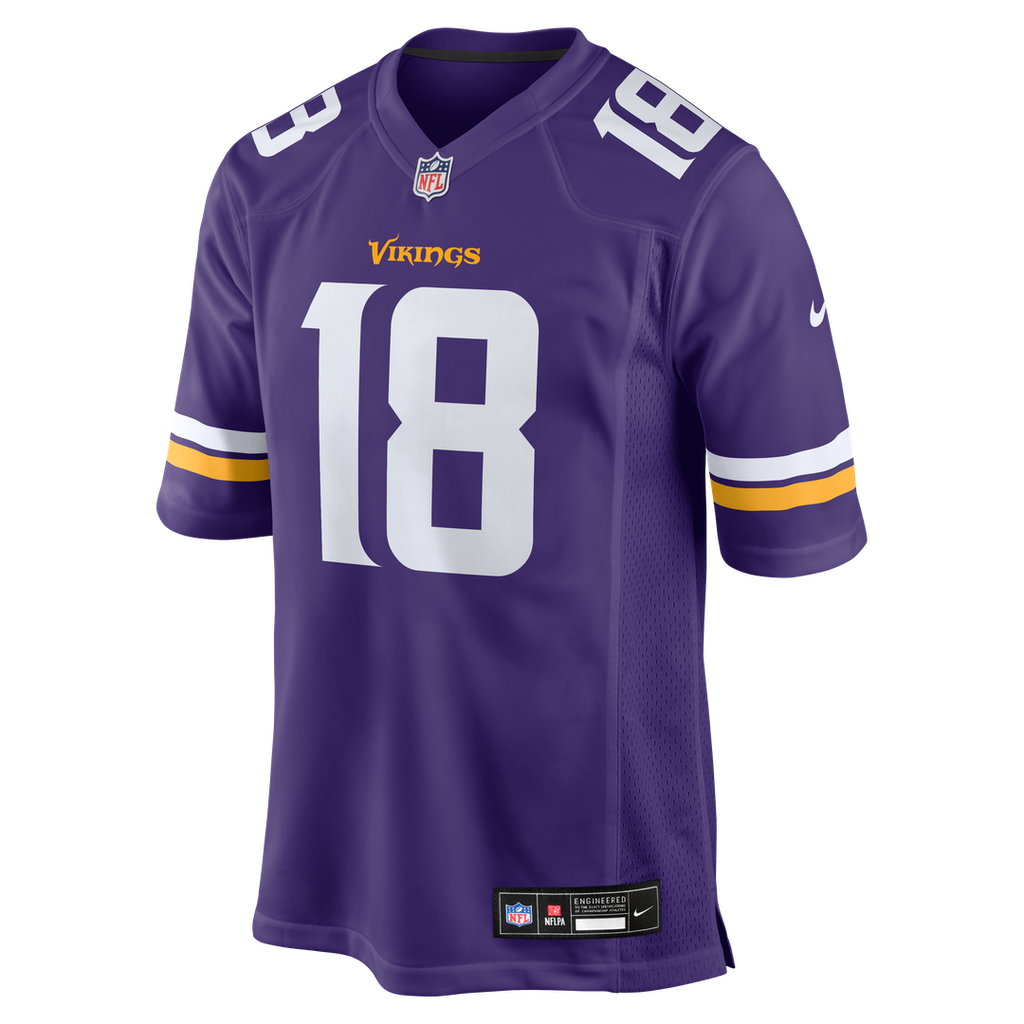 Justin Jefferson Minnesota Vikings Game Jersey - Purple