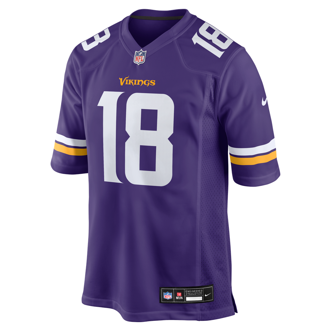 Justin Jefferson Minnesota Vikings Game Jersey - Purple