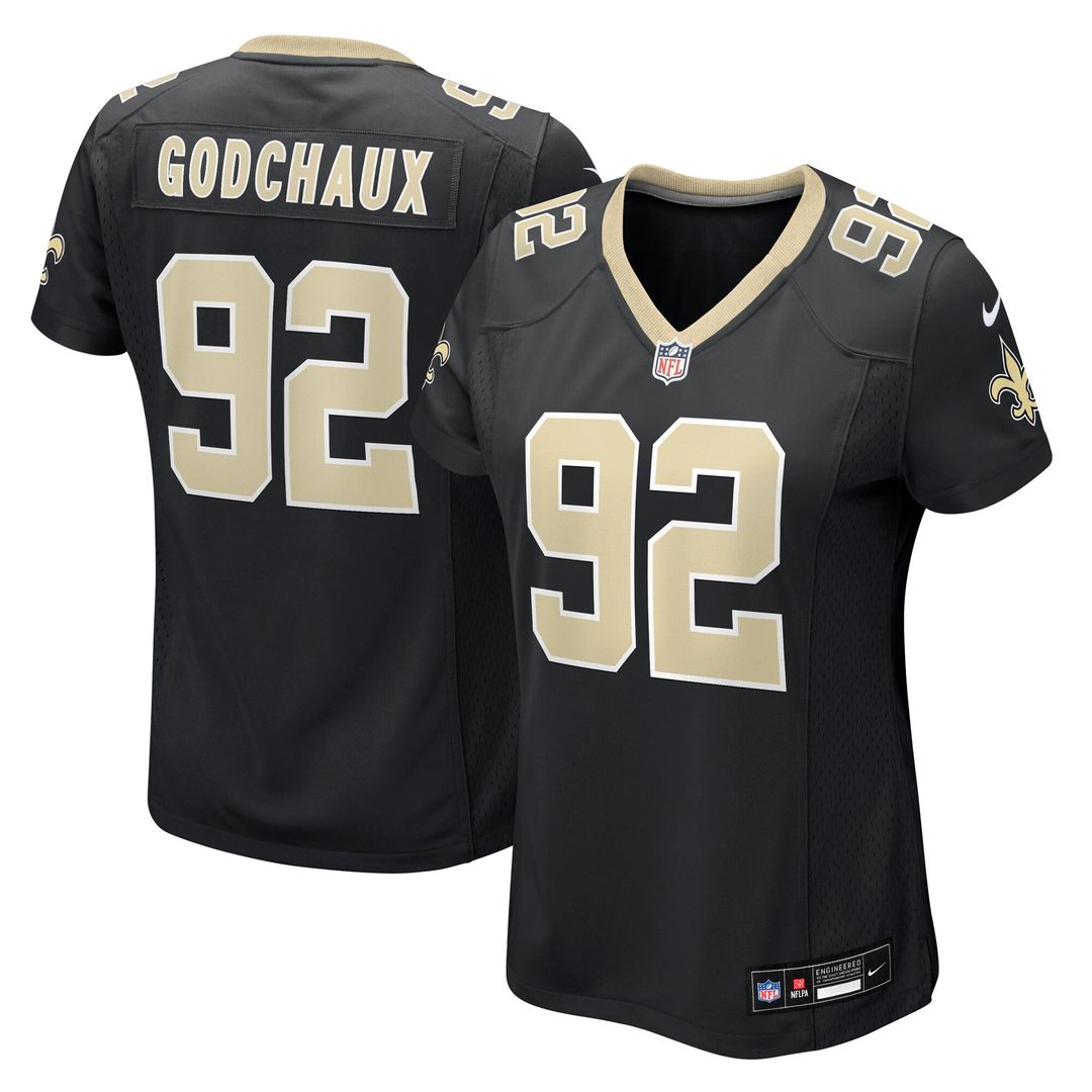 Davon Godchaux New Orleans Saints Women's Team Game Jersey - Black