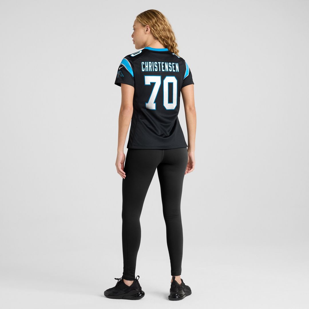 Brady Christensen Carolina Panthers Women's Team Game Jersey - Black