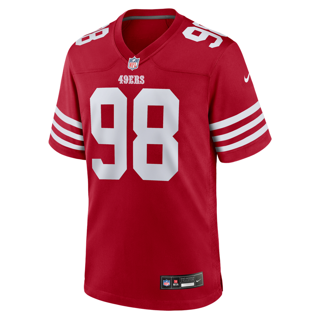 Mykel Williams San Francisco 49ers Team Game Jersey - Scarlet