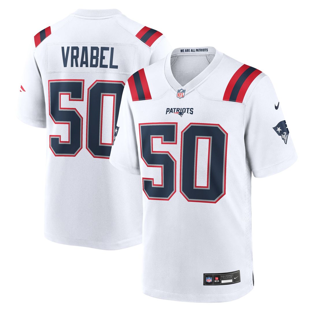Mike Vrabel New England Patriots Retired Player Game Jersey - White