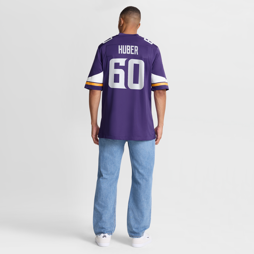 Joe Huber Minnesota Vikings Team Game Jersey - Purple