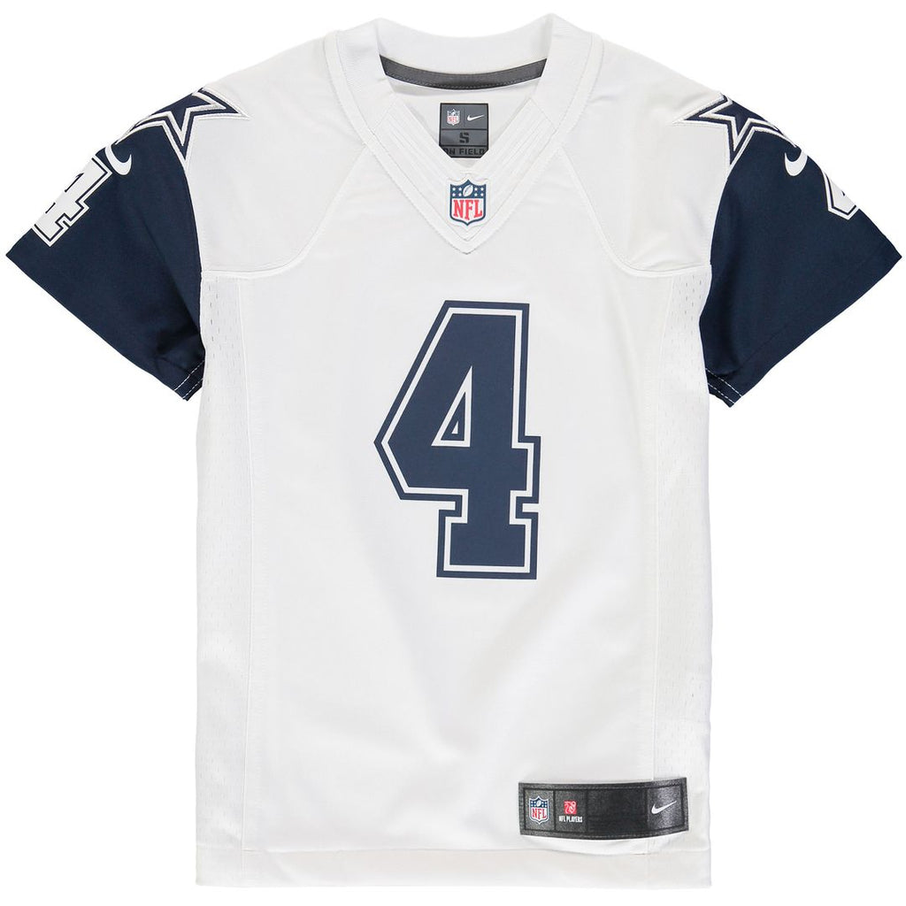 Dak Prescott Dallas Cowboys Youth Color Rush Game Jersey - White